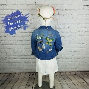 🆕 Girls embroidery denim jacket